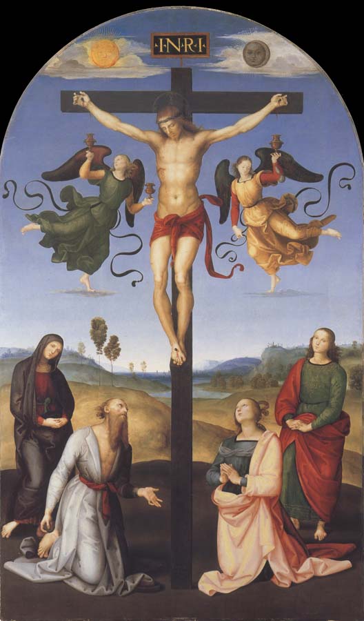 The Crucified Christ with the Virgin Mary,Saints and Angels